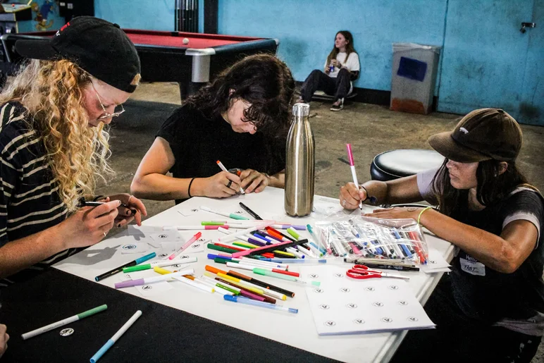 <!--girlsclinic19-->

The Vans ladies getting busy with some arts and crafts.
