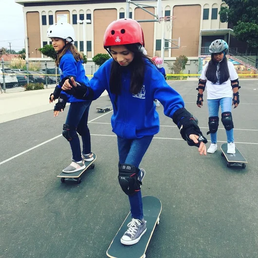 <!--vansgivesback19-->

Some kids need one-on-one help, others want to be left alone to figure things out. These girls were pushing and gaining confidence by the minute.

