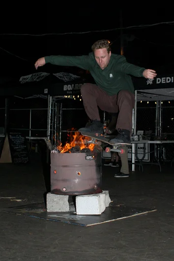 <!--cotc17-->

Derick closed out the night in typical fashion; with an ollie over the Fire Pit. See you guys in the morning for the real contest!