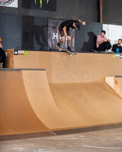 We switched the 30 & Up over to jam format to make it less stressful and the guys had way more fun. Rocco came out the gate with a backsmith off the quarter into the bank.

<!--harvestjam2022-->