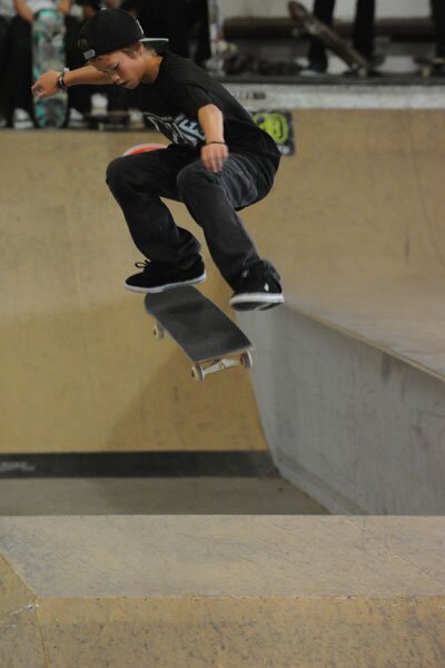 Justin's got a good looking kickflip