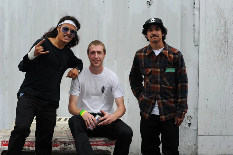 SOTY's David Gonzalez and Grant Taylor with Robbie Russo.<!-- Tampa Pro 2013 Thursday and Friday -->