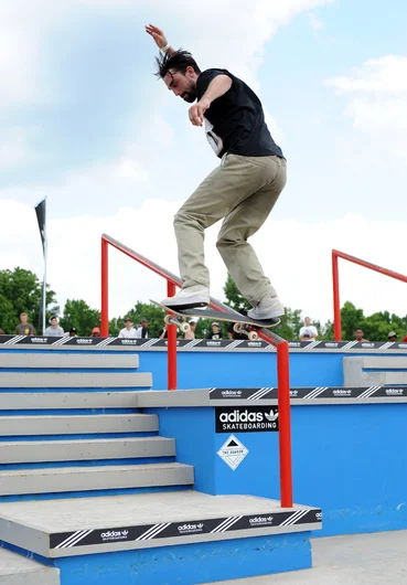<!--Copa2014-->

Chris Blake made this silky smooth switch frontside bluntslide during best trick and walked away with a fistful of cash.











