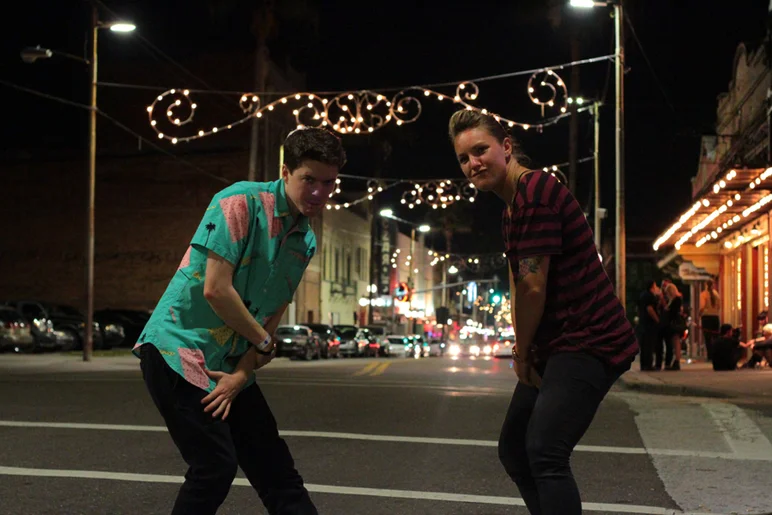 <!--PRO15FRINIGHT-->
Chris Sarte(Nike Ambassador) and Whitney Larsen(Nike Ekin) pose for the last photo of the night.  Till tomorrow!