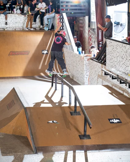 Sebastian with the snowboard stylin' back board

<!--backtoschoolbash2022-->