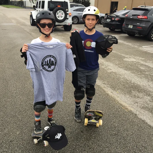 <!--spotrtmiami-->

Later on that day, we stopped by Ramp 48 Skatepark and handed out some product. These two were stoked.