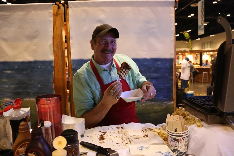 <!-- surfexpoJan2014 -->
Vans served Waffles in the morning and gave away Popeye’s chicken later that night. Thanks for feeding us broke skaters, Vans.