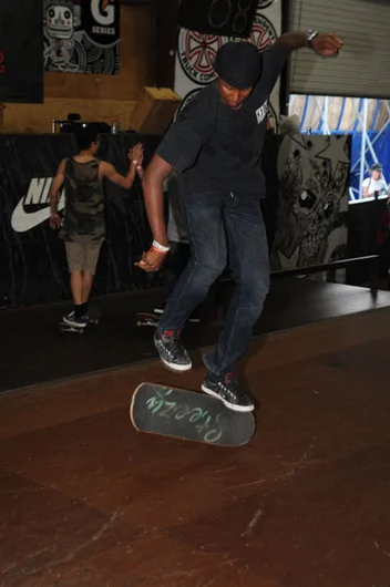 Just like the grip tape says, right?<!-- Game of SKATE 2012 at SPoT -->