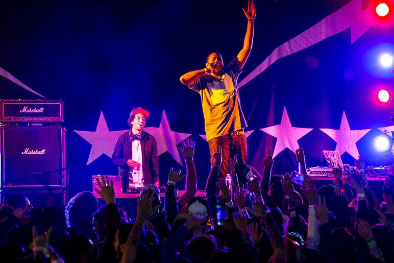 <!--pro16satnight-->

Local MC Mike Mass took the stage and got some heads nodding.