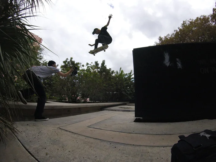 <!--miamitrip16-->

Let the skating begin: Wes Box getting in a last-minute clip for Tristan's new video, 