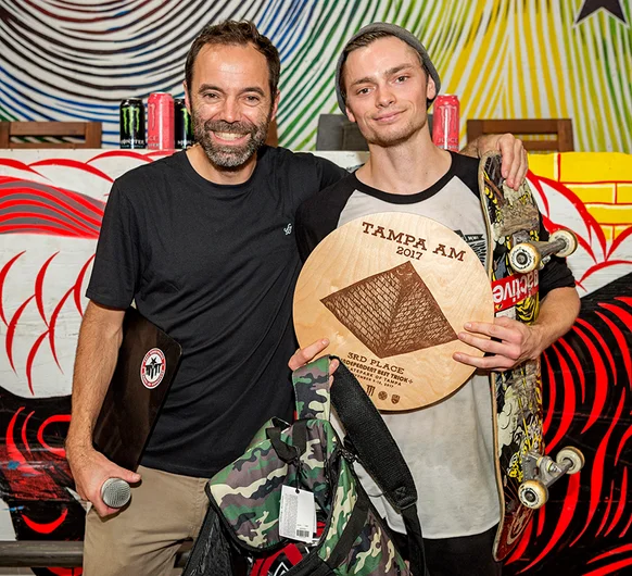 <!--am17satquals-->

Damn Am online winner Daniel Yeager comes up again taking 3rd in Best Trick, Hell Yaw Daniel!!