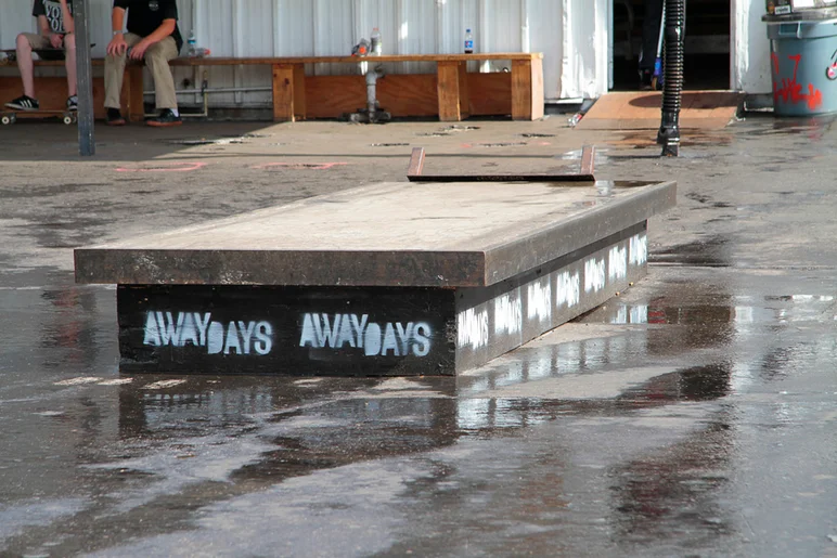 <!--awaydaysphotos-->
Here's the ledge were the best trick was going down. Wet at the moment but drying up.