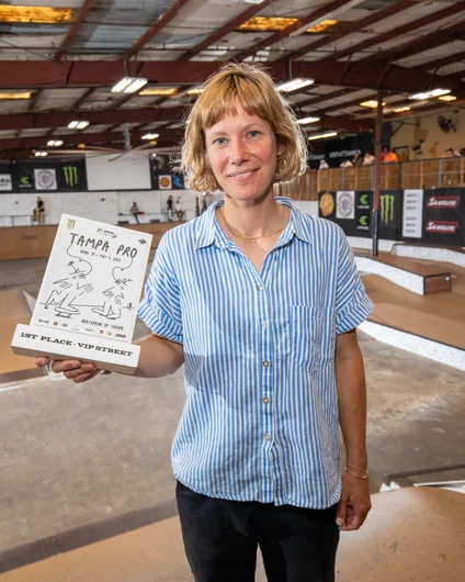 Smiles from Lea after taking 1st place in the TM Contest!

<!--tampapro22tmcontest-->