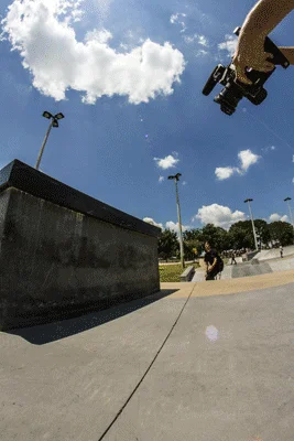 Daniel Espinoza got a nice FS tailslide to fakie on the big block in Lakeland.<!-- sllakai14 -->