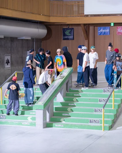 The best trick obstacle. Every skater in the building eyeing this thing up!

<!--damnamjapan2022besttrick-->