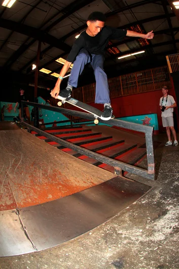 <!--sr16-->

Josh Bell - Crook Tailgrab. This is a difficult trick but Josh seems more comfortable than ever.