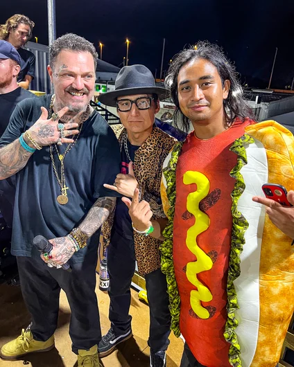 Bam, Hosoi and Uncle Sam the Hotdog
<!--fridayam2023nightlife-->