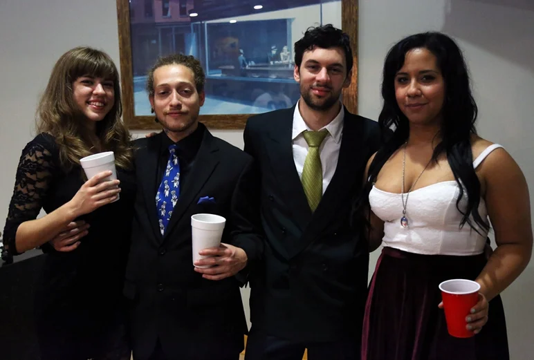 <!-- shaqueefapremiere13 -->

These are some classy motha suckas. OG Shaqueefa head and head cook at the Bricks, Dave Cruz, and his lady Kimberly, on the left. Josh Bowser, aka Ichabod, and his lady Anell. 