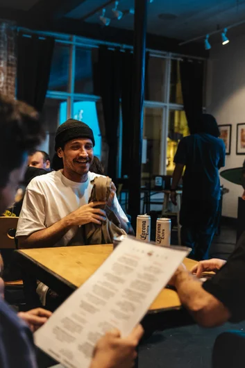 Tim O'Connor was laughed his way to the top of the podium

<!--tampapro23thursdaynight-->