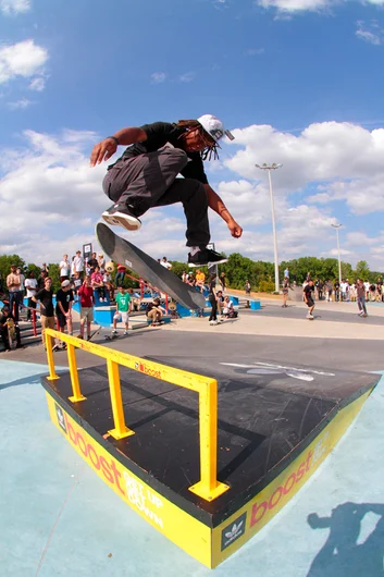 <!--copa15-->

Markus landed this Fakie Flip pretty quickly. 