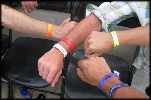 Wristbands at Maloof