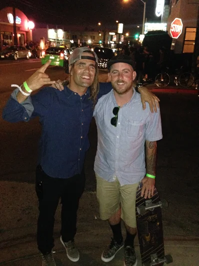 <!--agenda14-->

The Lakai X Swanski Shoe Release Party happened to be next to The Life Extension Video premiere which brings everyone out, including this unique photo of Chad Fernandez and Johnny Layton.










