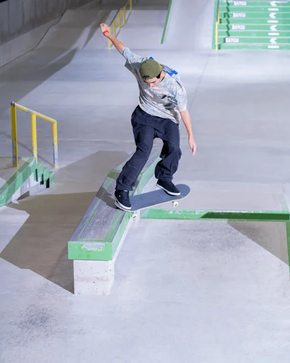 Men's top Qualifier Aumi Yamazuki had a smile on his face during his entire run - you can tell the kid loves skateboarding. 180 switch crooks to kick off his run. 

<!--damnamjapan2022day2-->