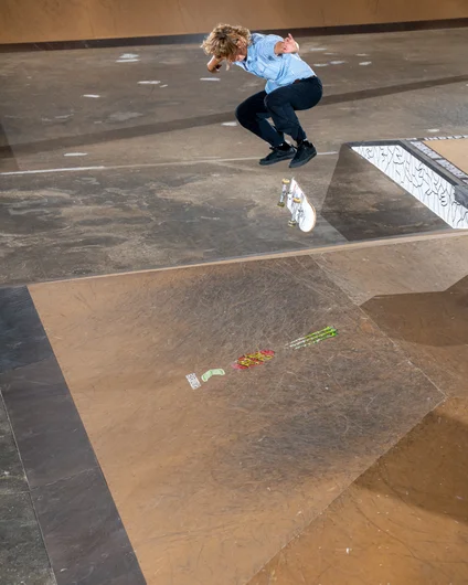 Lea had a picture perfect nollie heel over the hip

<!--tampapro22tmcontest-->