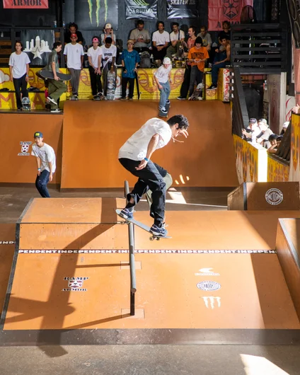 Maurice with a textbook kickflip back lip.
<!--wednesdaytampaam2021-->