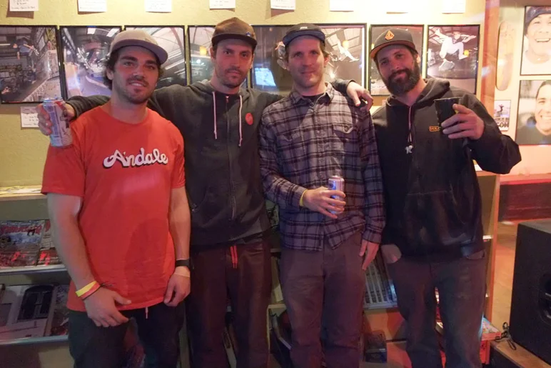 It's an Adio reunion with Nick Dompierre, Steve Nesser, and Ed Selego.  Aaron Suski, thanks for skating this weekend.<!-- Tampa Pro 2013 Thursday and Friday -->