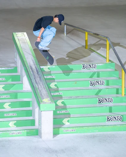 Kairi was showing off on the hubba. Hardflip back 50!

<!--damnamjapan2022finals-->