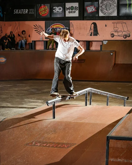 Even during a contest Liam does requests; Willy Grind Fakie

<!--springroll2023-->