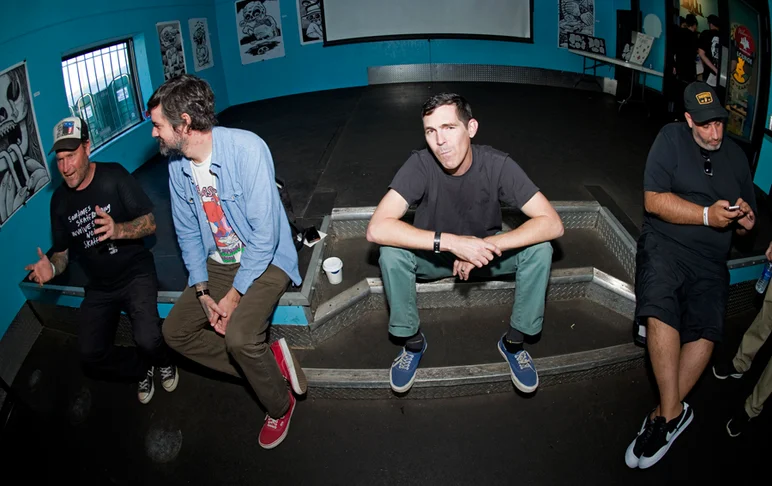 <!--am15friday-->

Michael Sieben and Travis Millard still posted at their art show from the night before... this time with Lance Conklin.