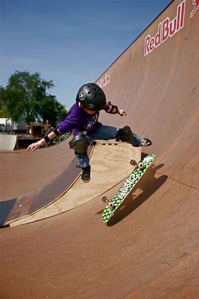 Cameron Miller had a kickflip to fakie