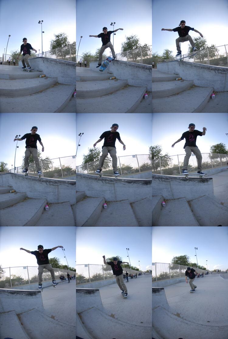 TJ Sparks - kickflip 50-50 backside 180 out