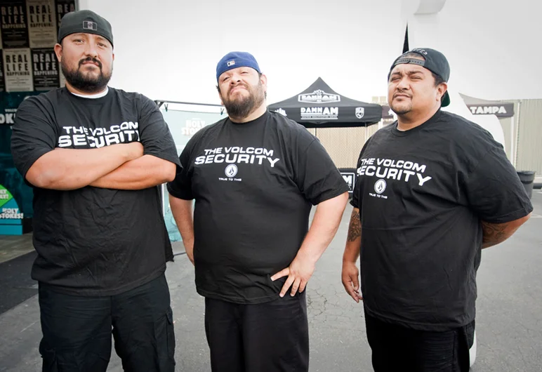 <!--dacm16fri-->

Volcom has it’s own security, and the security have their own signature shirts and so on.