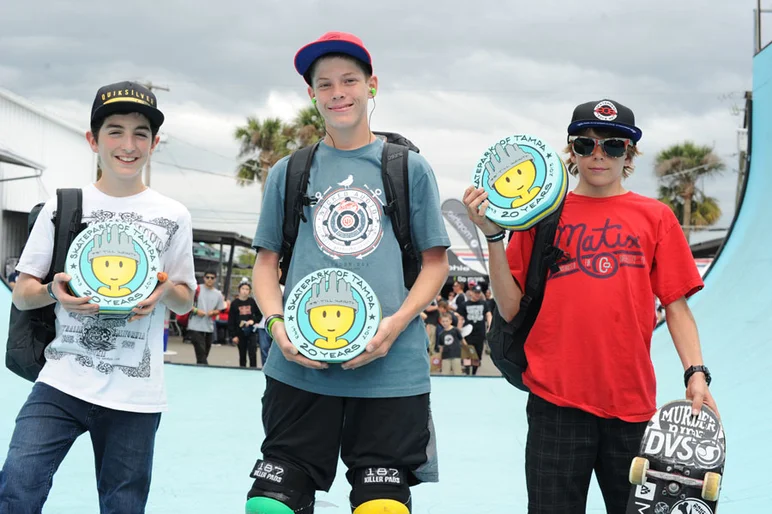 Top three in the Tampa Am Vert Contest, David, Luke, and Nick.<!-- Tampa Pro 2013 Thursday and Friday -->