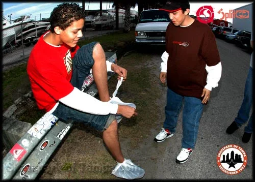 <!--moatphotos2018-->

Tampa Pro 2005 - No matter how much you try to protect those precious kicks, they're getting ruined.