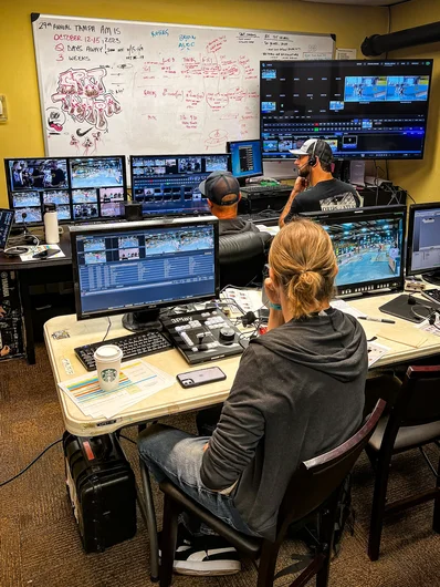 The Aux Channel crew is looking bright eyed and ready to go Live for our annual Webcast. What’s that button do?
<!--tampaamsunday2023-->