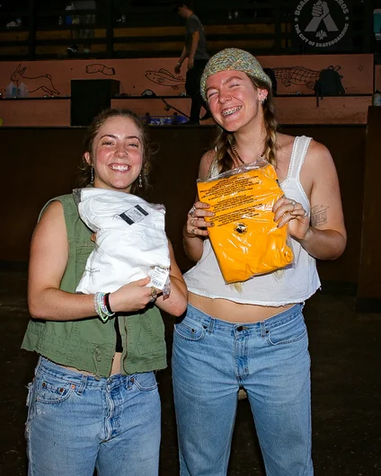 “These shirts aren’t our size, but we don’t care!”

<!--schoolsoutjam2023-->