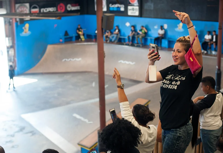 <!--vday17photos-->

Daniel Bonelli’s mom cheering him on.