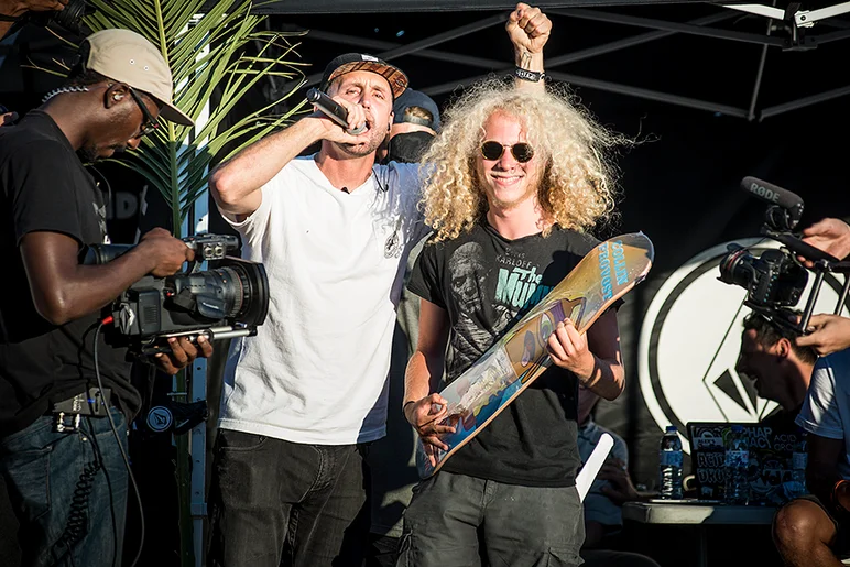 <!--daport14sun-->

After Best Trick comes the awards.  This dude won a board for best Dee Snider / Twisted Sister look-a-like.