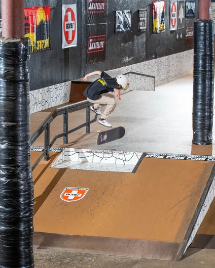 Kickflip to end the run and seal the W from Mason

<!--schoolsoutjam22-->