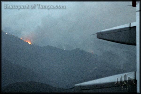 California Wildfires Seen From an Airplane