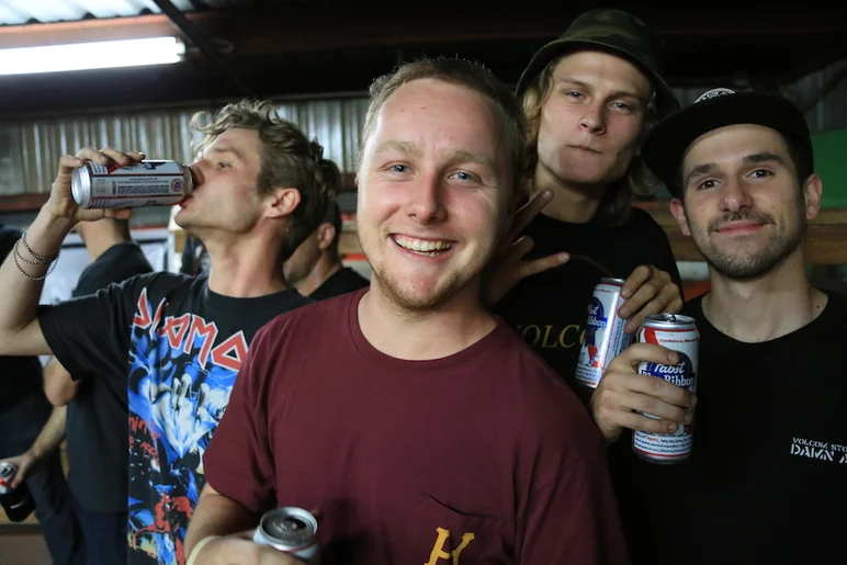 <!-- ombowljam14 -->

Proper SPoT employee crew right here. Left to right: Jack Loktu, Derick Glancy, Eric McKenny and Marino Nicastro. #OFFTHATWET