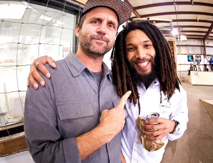 <!--DA-ATL16-1-->

Brian chums it up with ATL cult classic Adrian Williams.