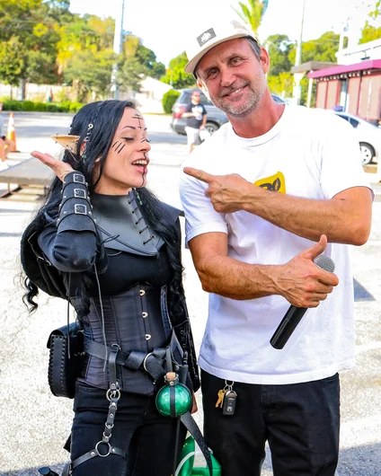 I have no idea what this girl was dressed as but she was fully dedicated. Good enough for First Place! 


<!--cigarcityjaialaiween2023-->