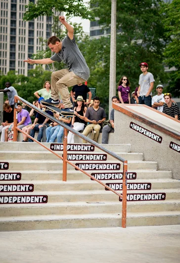 <!--da-chicago16-sat-->

What the..?!  Yoshi came out kicking with this Fakie 50/50.