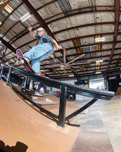 13 to 15 division kicks it up a notch. Fredrik Shawn Albrekt front board down the rail.

<!--harvestjam2022-->