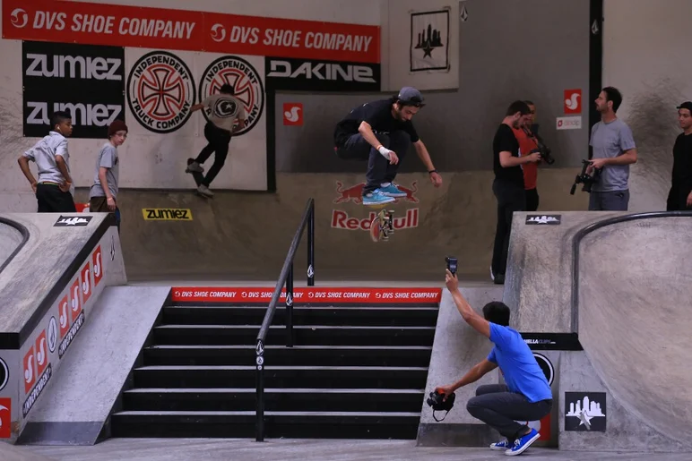 <!-- damnamvolcom14day1 -->

Gerardo Bejarano blasting a nollie heel.